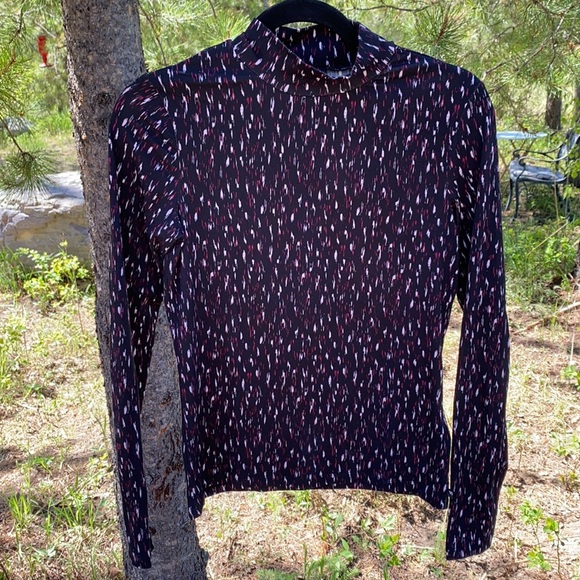 Anthropologie Scotch & Soda Printed Turtleneck Long Sleeve Top - Picture 7 of 11